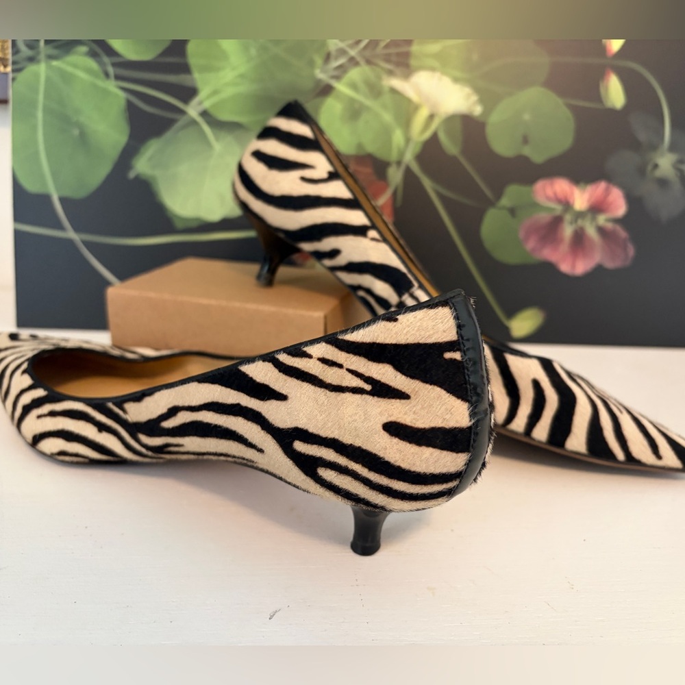 Michael Kors Black and White Zebra Heels - Picture 4 of 13